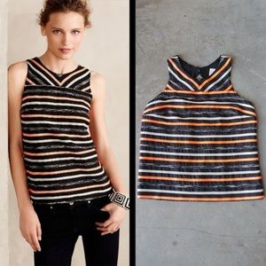 Anthropologie HD in Paris stripe neon top